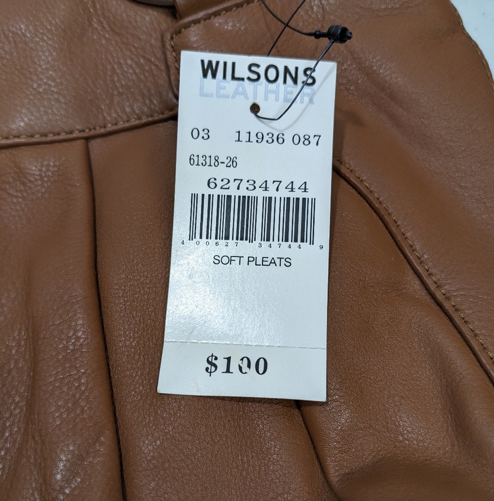 NWT Wilsons Leather Bag Shoulder Bag Purse Brown Classic #bxsh - Picture 2 of 12